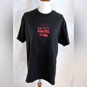 Anti Social Social Club “A Fire Inside” Pink Flame Tee – Size Large